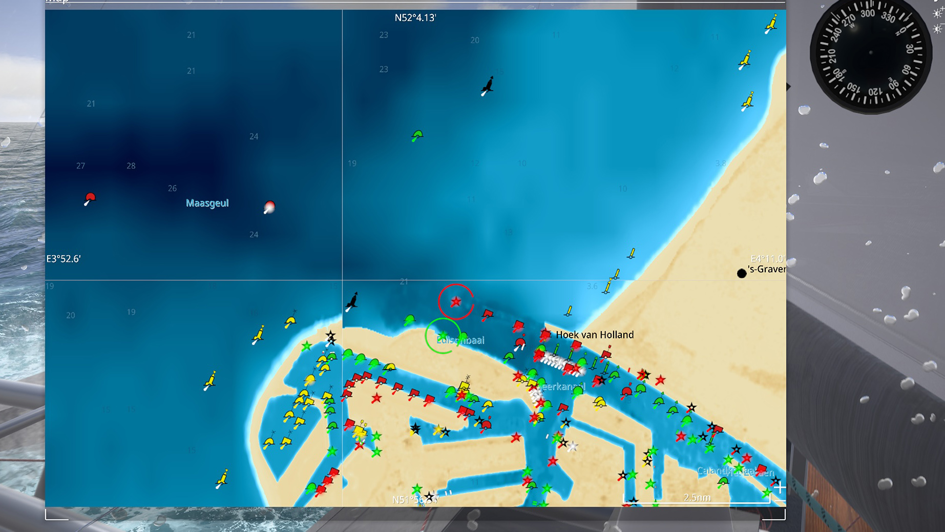 Nautical map of Europort (Rotterdam