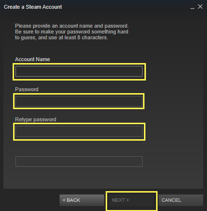 steam verifying login information failed to connect